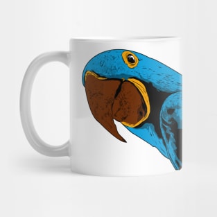 Hyacinth Macaw Parrot Comic Style Art Mug